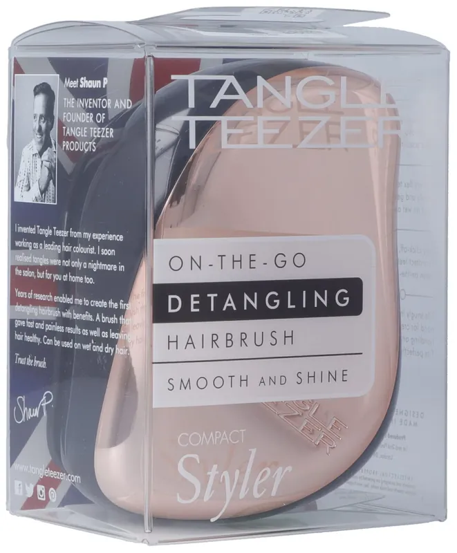 Compact Styler Haarbürste rose gold schwarz Wochenendangebot