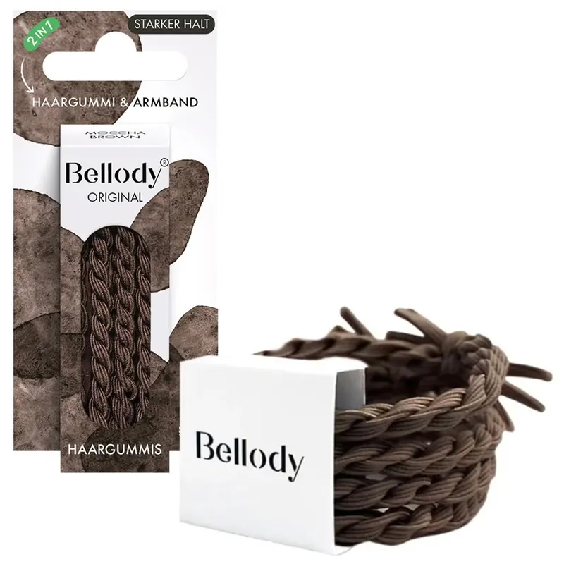 Neu Original Haargummis, mocha brown