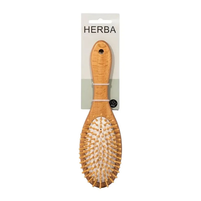 Haarbürste mit Holzstiften oval Buchenholz Sonderaktion