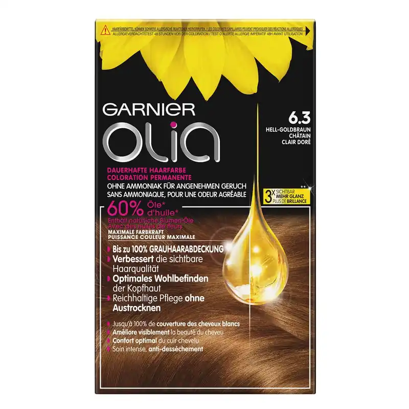 Olia 6.3 Hell-Goldbraun Haarfarbe Neu