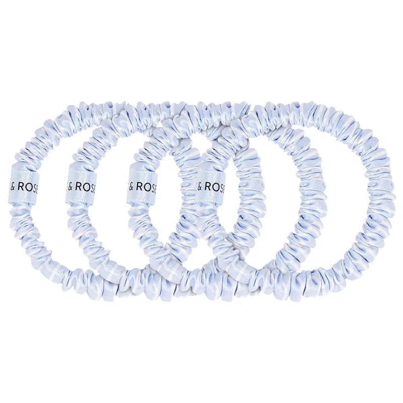 Silk Scrunchie Set 1 cm Stripe Preisreduziert
