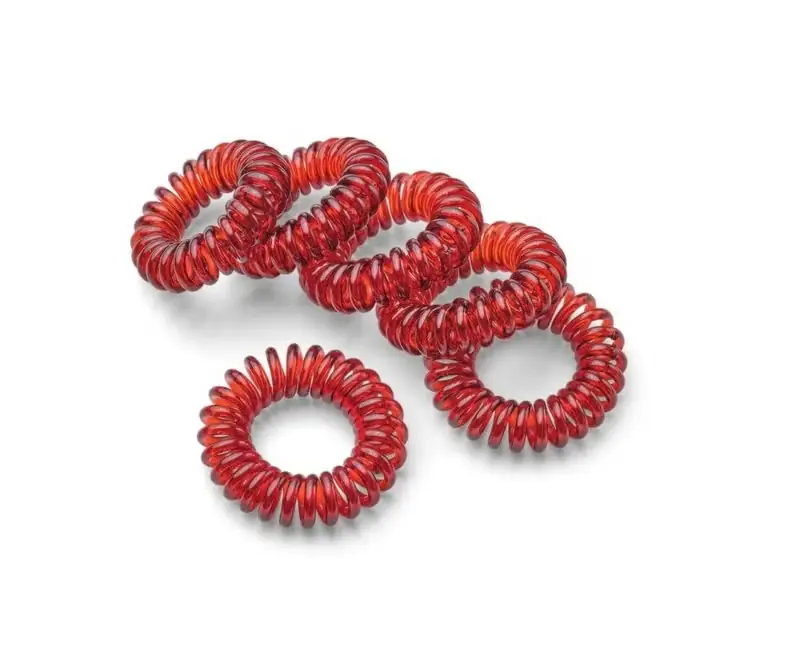 Spiral-Haargummis dünn 3cm havanna/tortoise Markenware