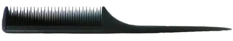 Markenprodukt Stielkamm mit Toupierzahn, Hartgummi, schwarz, 20.5 cm