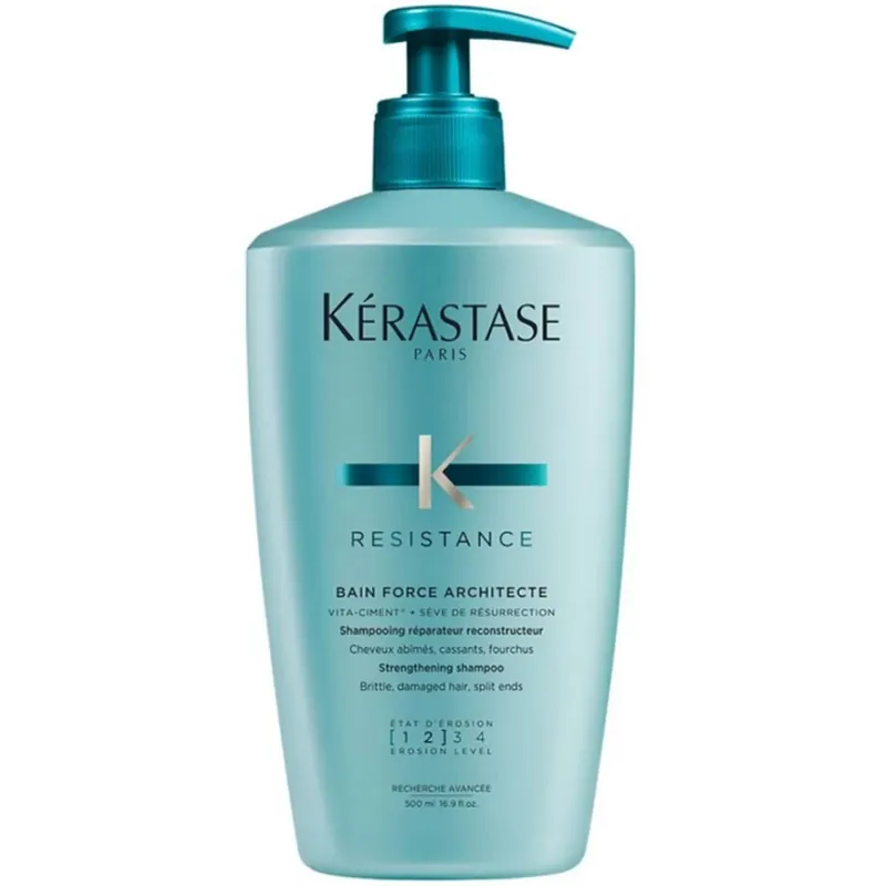 Bestpreis Kérastase Resistance Bain Force Architecte 500ml - Pumpe inklusive!