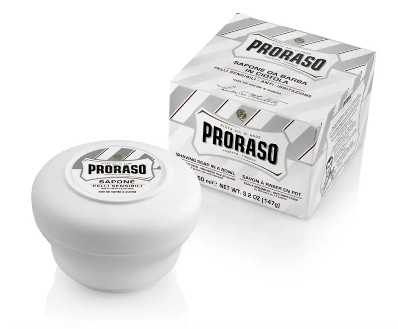 Sale Proraso White Shaving Soap in a Bowl 150ml - Sapone Pelli Sensibili