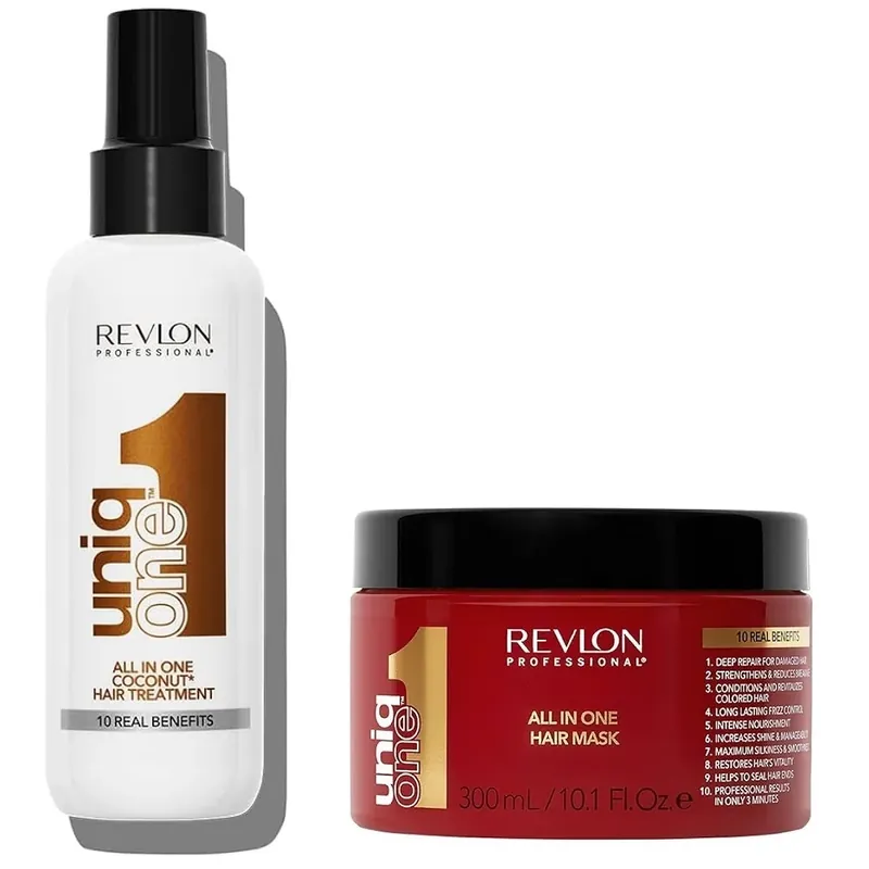 Neu Revlon Uniq One Set All In One Coconut Hair Treatment 150ml + Hair Mask 300ml