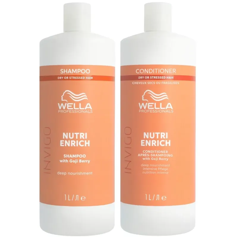 Garantierte Lieferung Wella Professionals Invigo Nutri-Enrich Deep Nourishing Set - Shampoo 1000 ml + Conditioner 1000 ml
