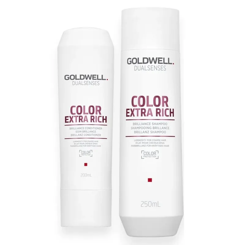 Versand Am Gleichen Tag Goldwell Dualsenses Color Extra Rich Set - Shampoo 250ml + Conditioner 200ml