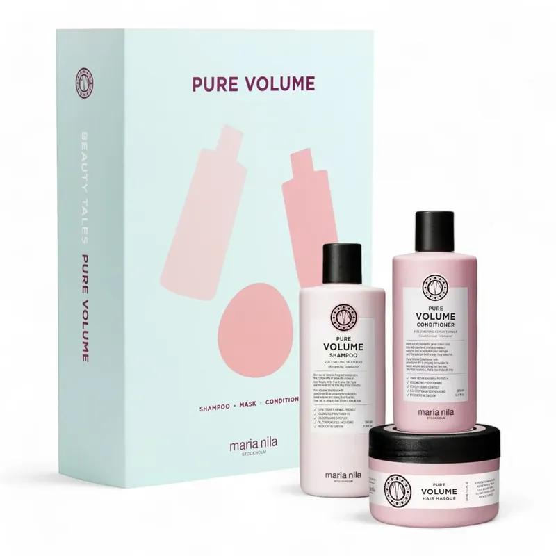 Highlight Maria Nila Pure Volume Holiday Box - Shampoo 350 ml + Conditioner 300 ml + Mask 250 ml