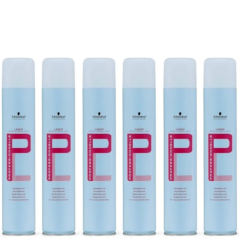 Schwarzkopf Professionnelle Laque Super Strong Hold Haarspray 6 x 500 ml Direktkauf