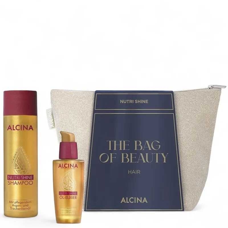 Ausverkauf Alcina Geschenkset Nutri Shine - Shampoo 250 ml + Öl-Elixier 50 ml