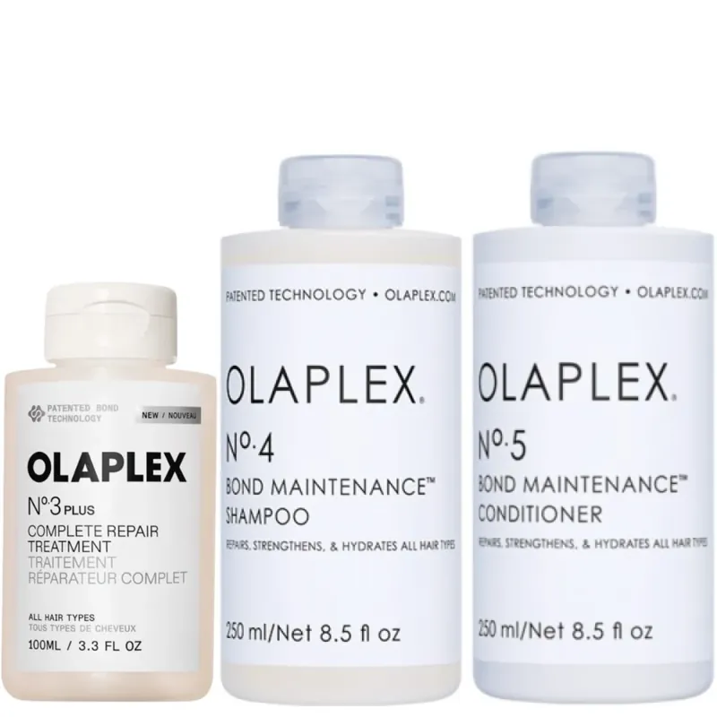 Jetzt Kaufen Olaplex Set - No. 3 PLUS Treatment + Shampoo No. 4 + Conditioner No. 5