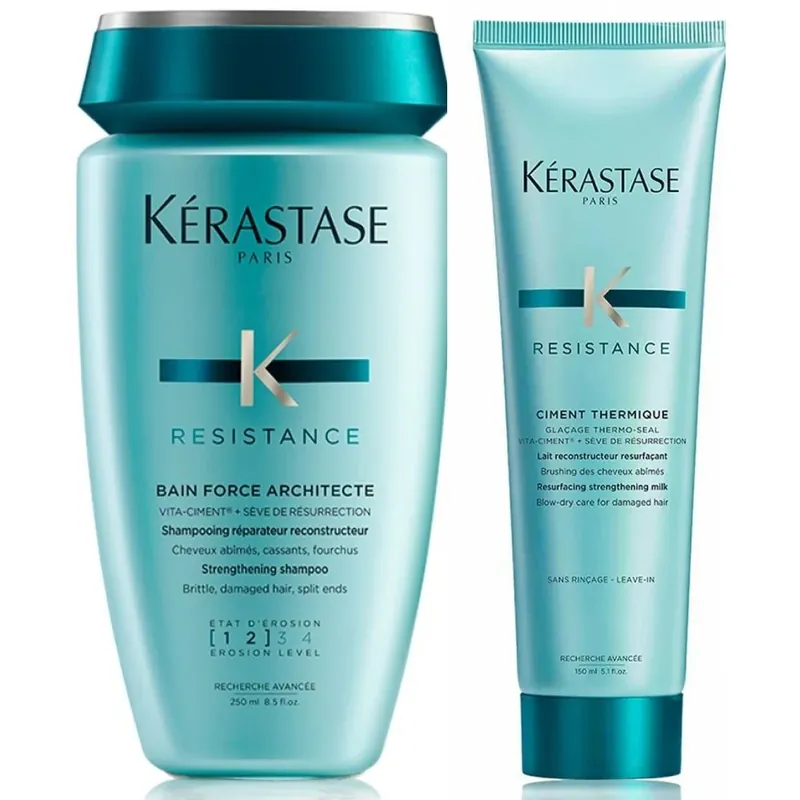 Angebot Kérastase Resistance Set - Bain Force Architecte 250ml + Ciment Thermique 150ml