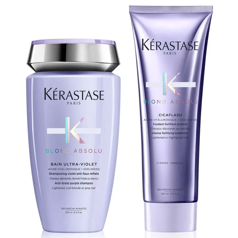 Markenprodukt Kérastase Blond Absolu Set - Bain Ultra-Violet 250 ml + Cicaflash 250 ml