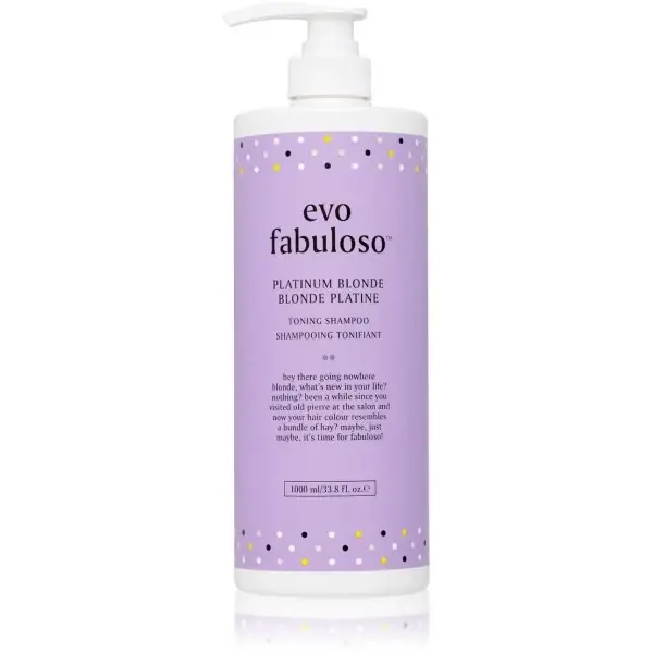 Solange Der Vorrat Reicht Evo Fabuloso Platinum Blonde Toning Shampoo 1000 ml