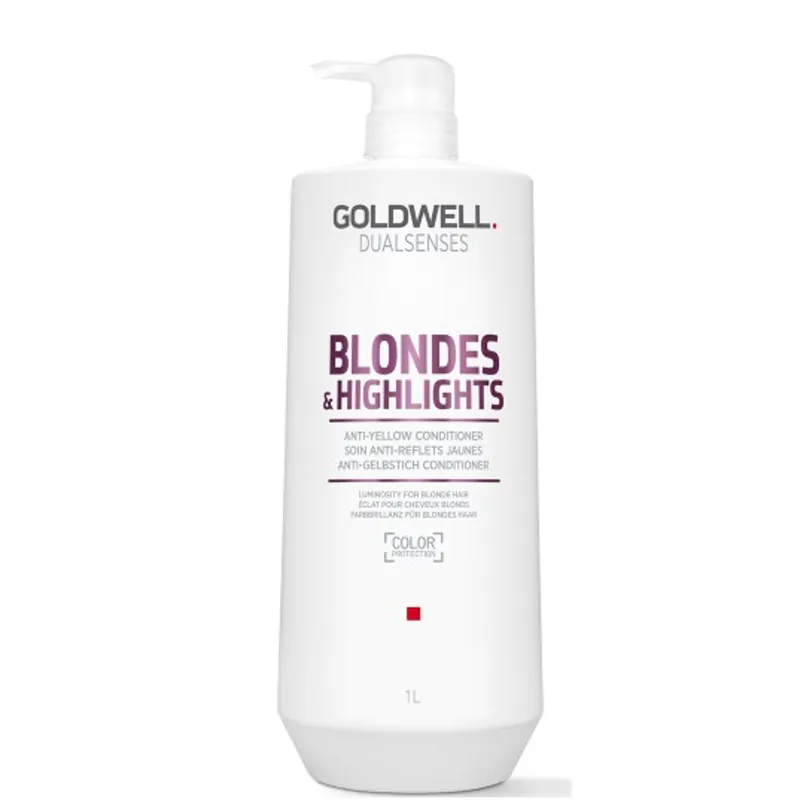 Neu GOLDWELL Dualsenses Blondes & Highlights Anti-Yellow Conditioner 1 L