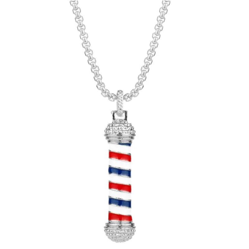 Halskette silber 'Barber Pole' Neuheit