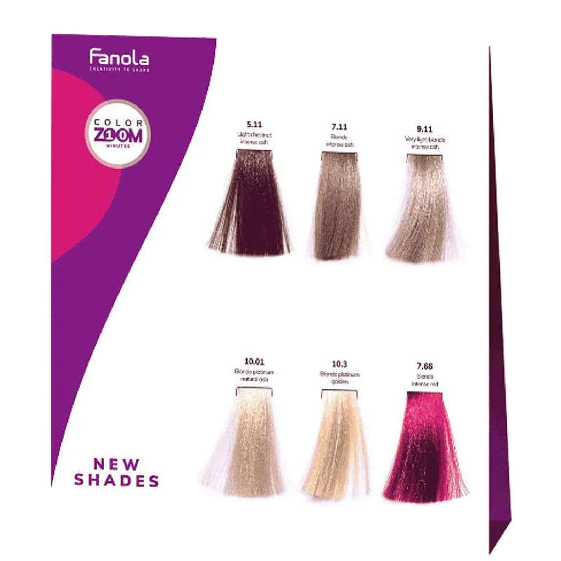 Markenprodukt Fanola Color Zoom 10 Minutes Ergänzungs-Farbkarte