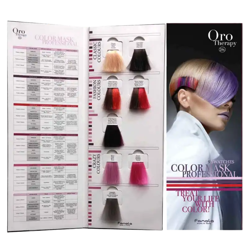 Fanola ORO PURO Therapy Color Keratin Ergänzungsfarbkarte New Color mit 8 neuen Nuancen Begrenztes Angebot