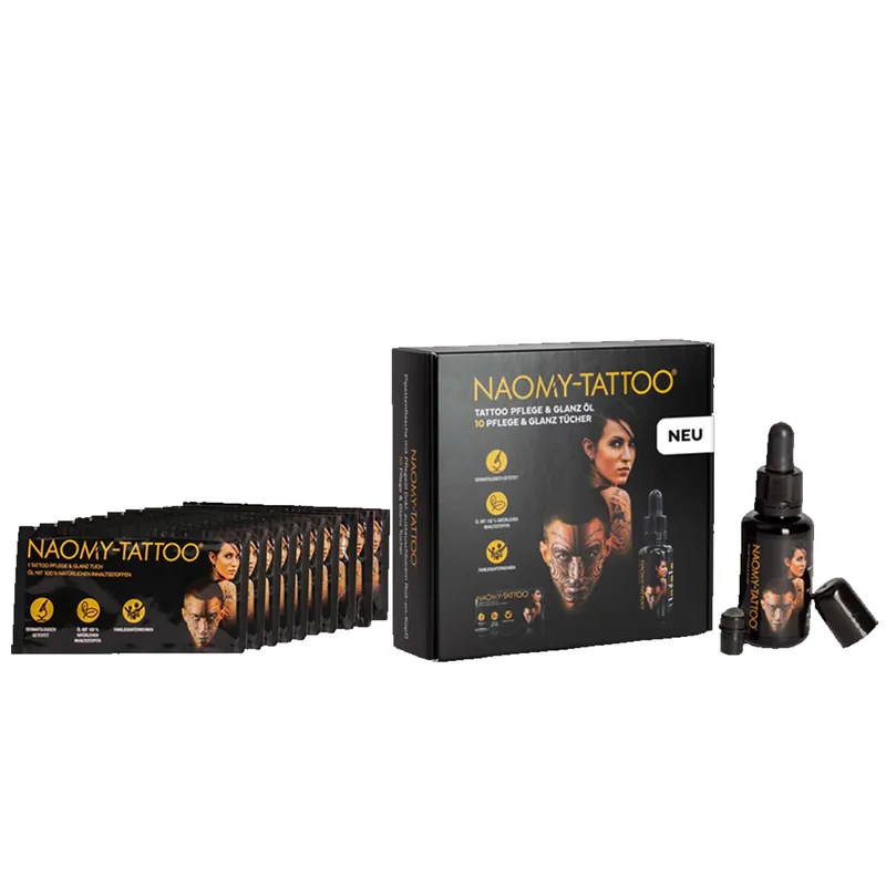 Neuheit NAOMY-Tattoo® ÖL & 10 Glanz- und Pflegetücher