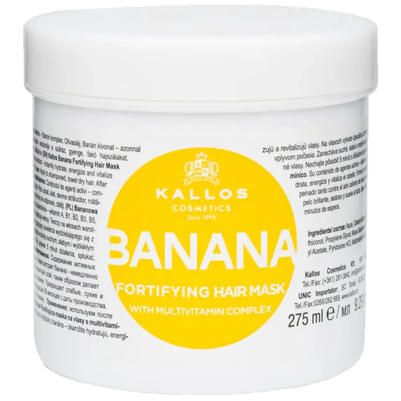 KALLOS COSMETICS KJMN Banana Fortifying Hair Mask 275 ml Zertifiziert