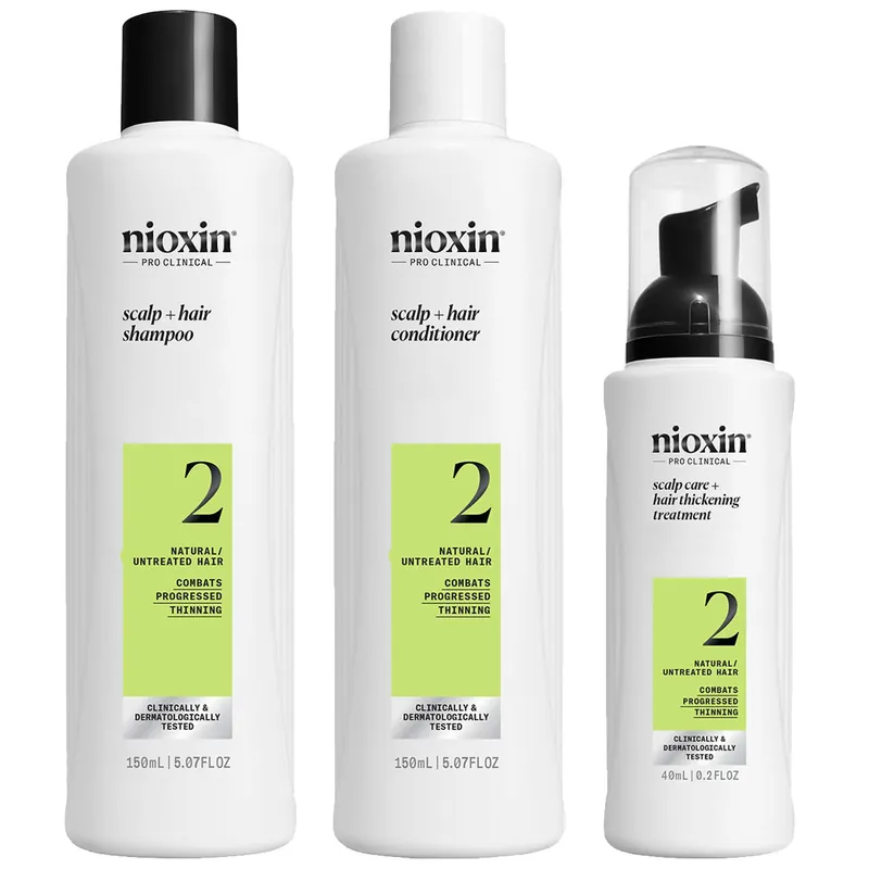 Günstig Wella NIOXIN SYSTEM 2 Scalp + Hair Kit, 150 ml + 150 ml + 40 ml