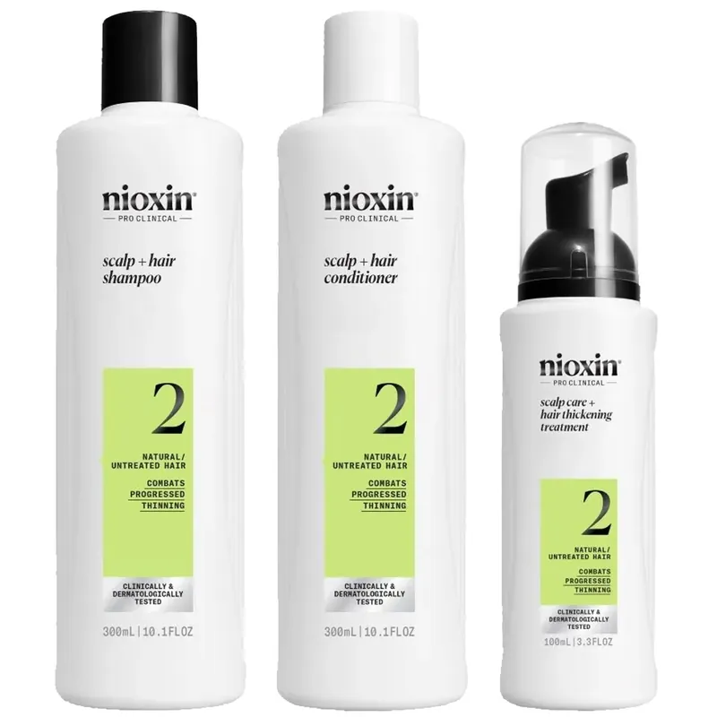 Ausverkauf Wella NIOXIN SYSTEM 2 Scalp + Hair Kit, 300 ml + 300 ml + 100 ml