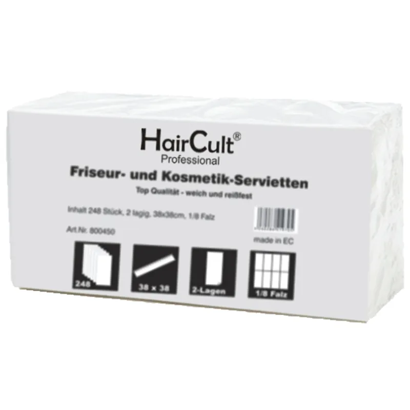 Abverkauf HairCult Friseur- / Kosmetikservietten 2-lagig, Weiß 248 St.
