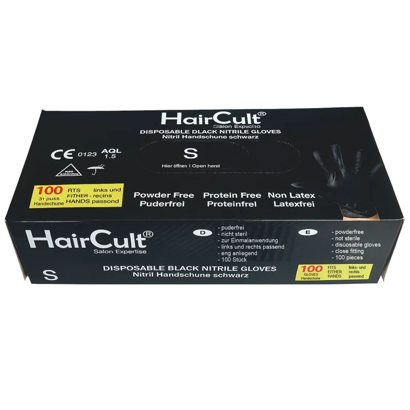 Neuheit HairCult Professional Nitrile Gloves BLACK 100 St.