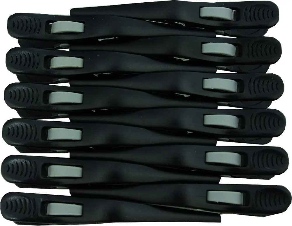 Nur Heute PERFECT Abteilclips 10 cm SCHWARZ 12 St.