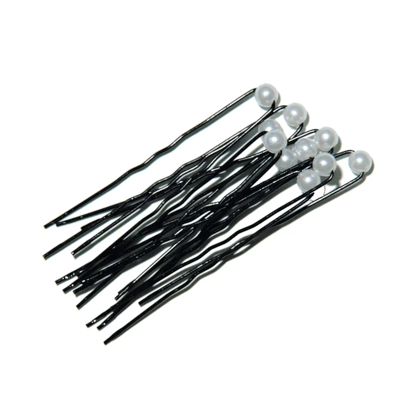Finale Aktion Haarnadel Perle Nadel schwarz Perle weiß