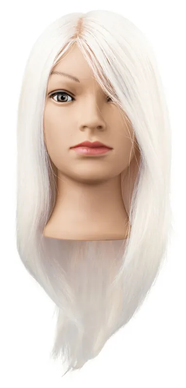 Efa STELLA Miss Goat Haar weiss 35 cm (Frisierkopf) Heißes Angebot