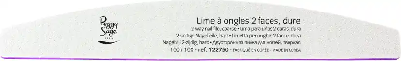 2-seiige sichelförmig Feile weiß 100/100 Echt