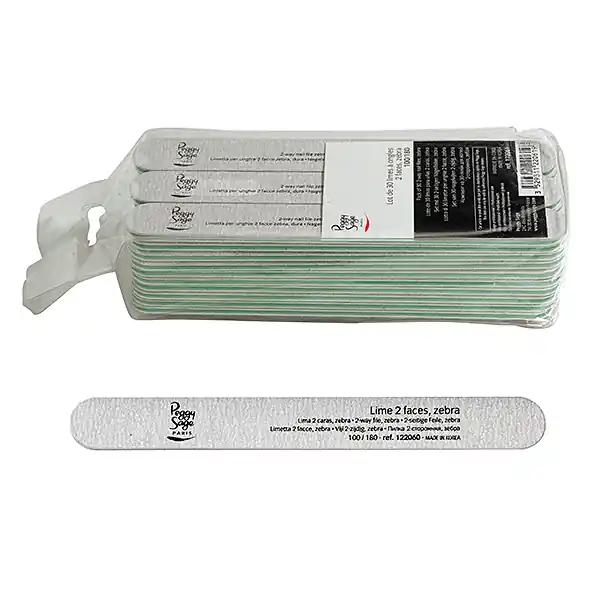 2-seitige zebra Nagelfeile 30 Stück 100/100 Begrenztes Angebot