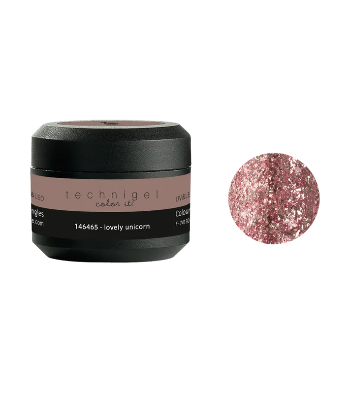 Farbiges UV & LED Gel mit Pailletten / Glitzer 5g dolly pretty Jetzt Bestellen