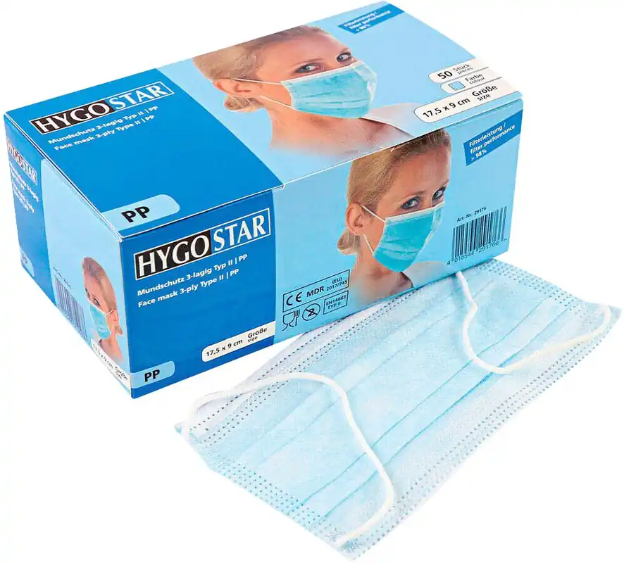 Mundschutz Vliesmaske 3-lagig 50 Stück Saisonangebot
