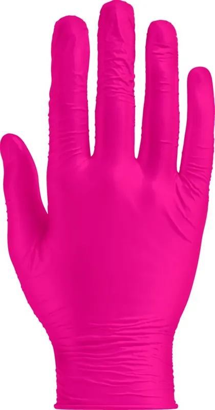 Nitril-Handschuhe in PINK 100 Stück (puderfrei) L Sale