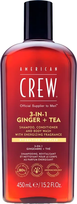 Jetzt Kaufen American Crew 3-in-1 Ginger + Tea Shampoo (Feuchtigkeit fürs Haar)
