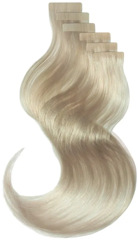 Top-Seller Easy Invisible Tape Extensions Echthaar: 40cm lang - 4cm breit - 6 Stück 1