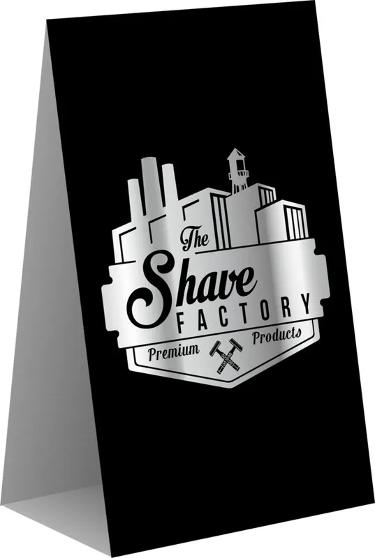 Preisreduziert The Shave Factory Tischaufsteller 10x16cm