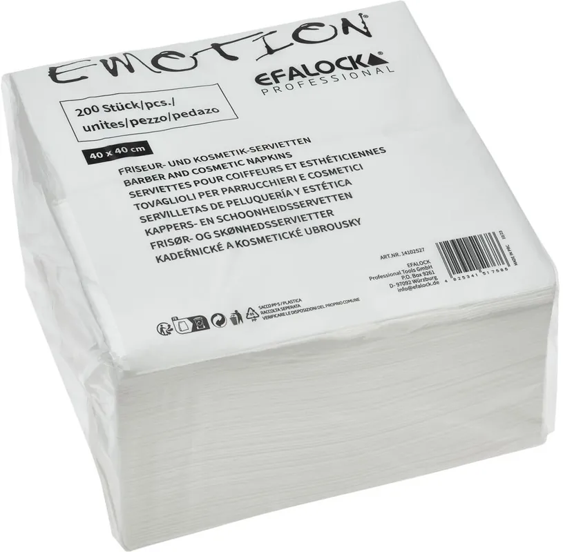 Top-Seller Efalock Emotion Servietten 40 x 40 - 200 Stück (2-lagig) schwarz