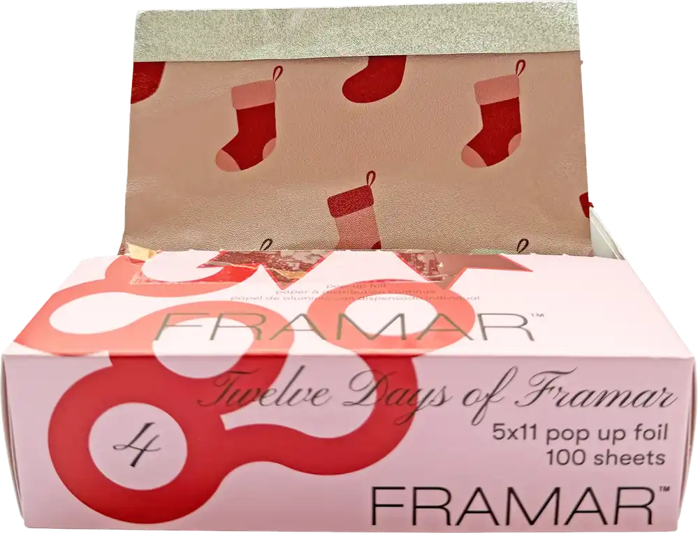 Framar Strähnenfolie 100 Blatt (Christmas-Edition) Bow & Mistletoe Schneller Versand