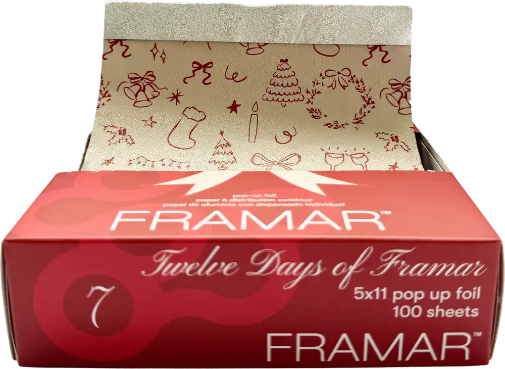 Ausverkauf Framar Strähnenfolie 100 Blatt (Christmas-Edition) Bow & Mistletoe