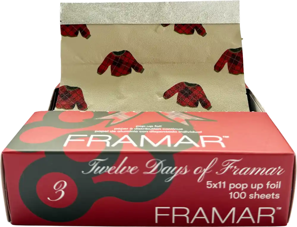 Framar Strähnenfolie 100 Blatt (Christmas-Edition) Bow & Mistletoe Expressversand