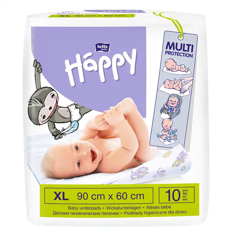 Bella Happy Baby Wickelunterlagen XL - 90x60cm (10er Pack) Bestpreis