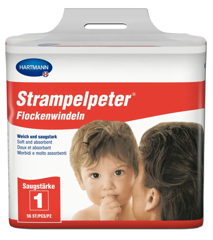 Strampelpeter Flockenwindeln Saugstärke I 56 St Einzelpack Angebot