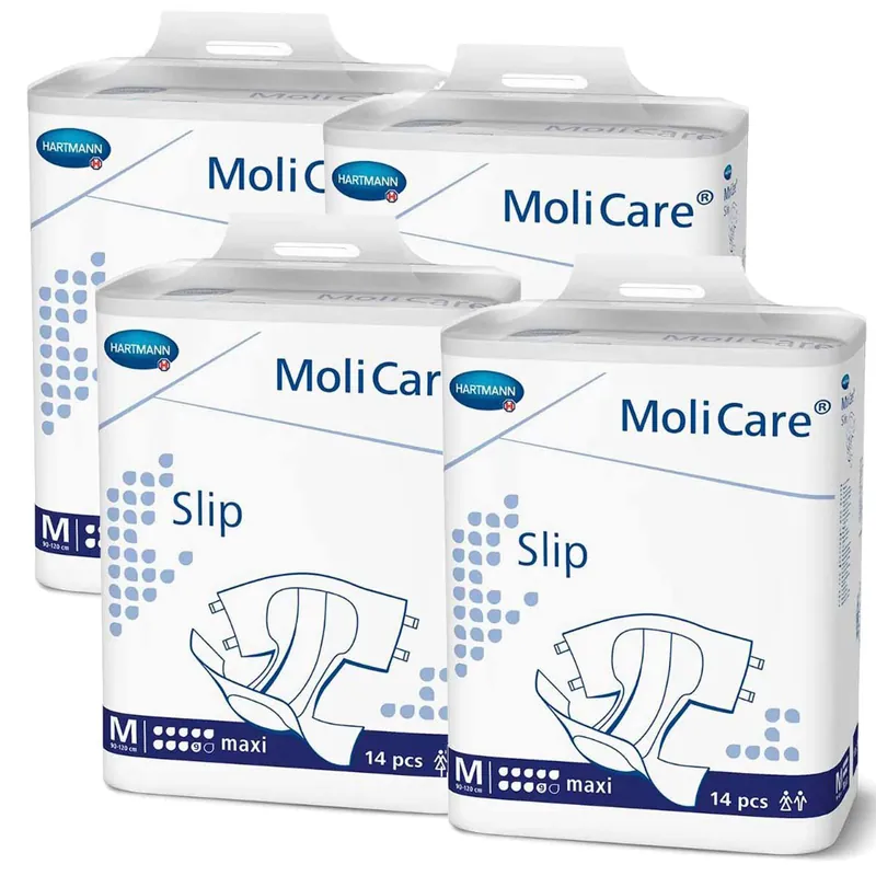 Angebot HARTMANN MoliCare® Slip MAXI 9 Tropfen - MEDIUM (M) Windel mit Außenfolie - 4x14 Stück