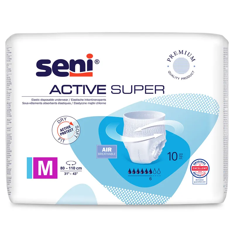 SENI Active SUPER - Inkontinenz-Pants MEDIUM | 10 Stück Packung Neuheit