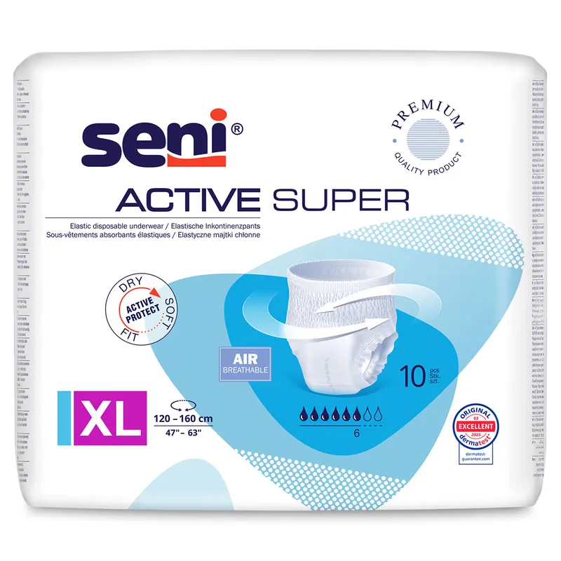 Bestseller SENI Active SUPER - Inkontinenz-Pants EXTRA LARGE | 10 Stück Packung