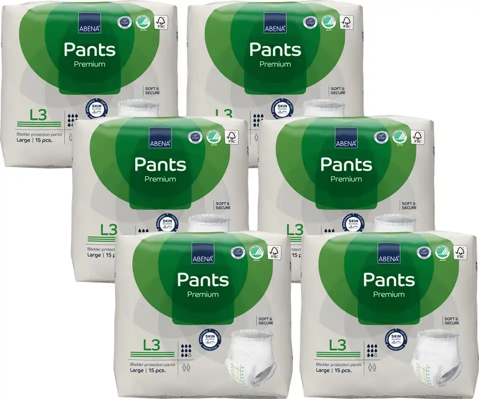 ABENA Pants Premium Large (L3) Saugstärke 3 - 6x15 (90 Stück) Günstig
